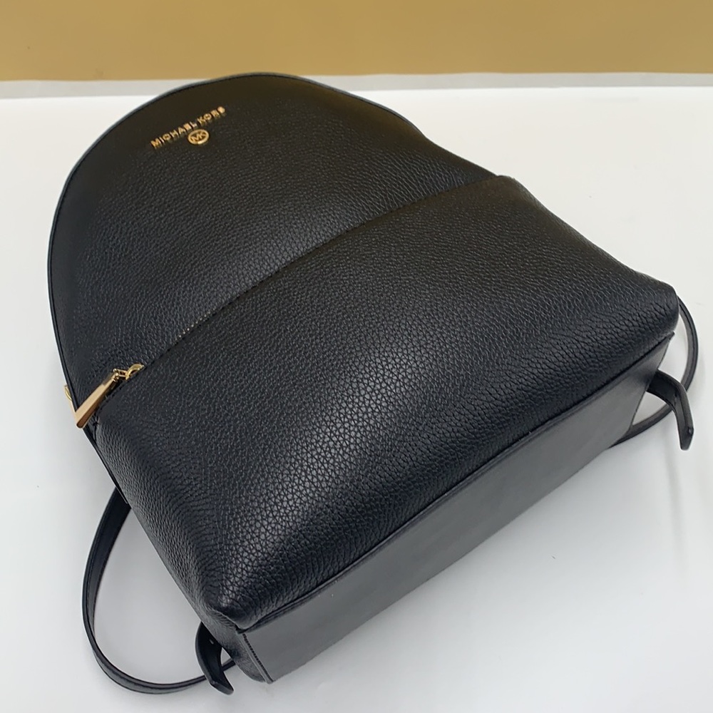 NWT MICHAEL KORS VALERIE MEDIUM PEBBLED LEATHER BACKPACK BLACK COLOUR - Picture 15 of 15